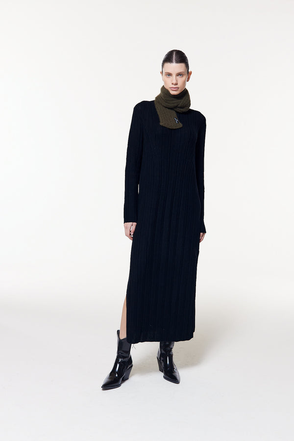 Prinz Berlin Kaschmir Kurzschal Hand Knit Grün Online Shopping