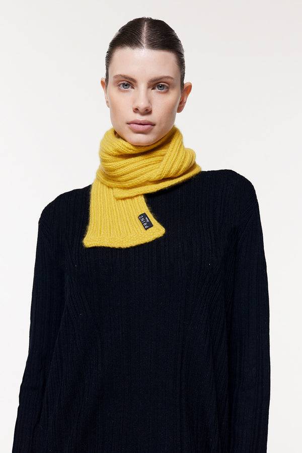 Prinz Berlin Kaschmir Kurzschal Hand Knit Gelb Preisnachlass