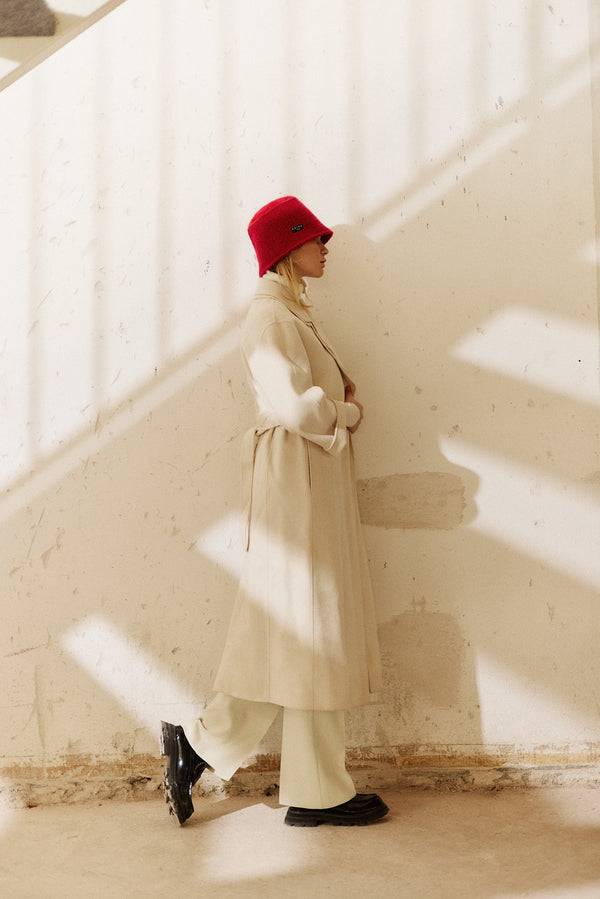 Prinz Berlin Kaschmir Bucket Hat Hand Crochet Rot Cyber Monday