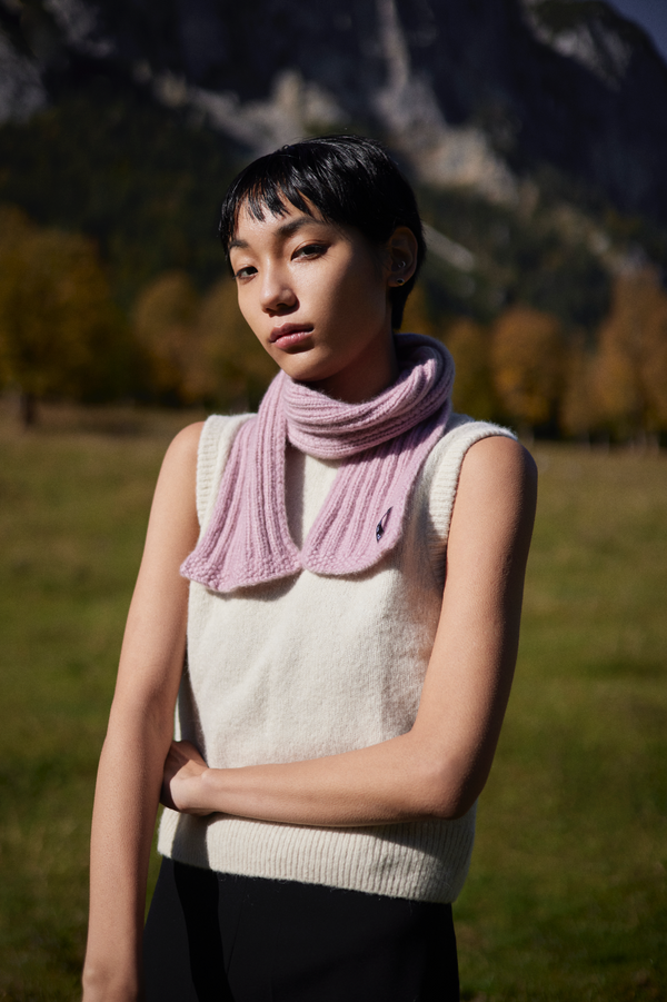 Prinz Berlin Kaschmir Kurzschal Hand Knit Rosa Muttertagsangebot