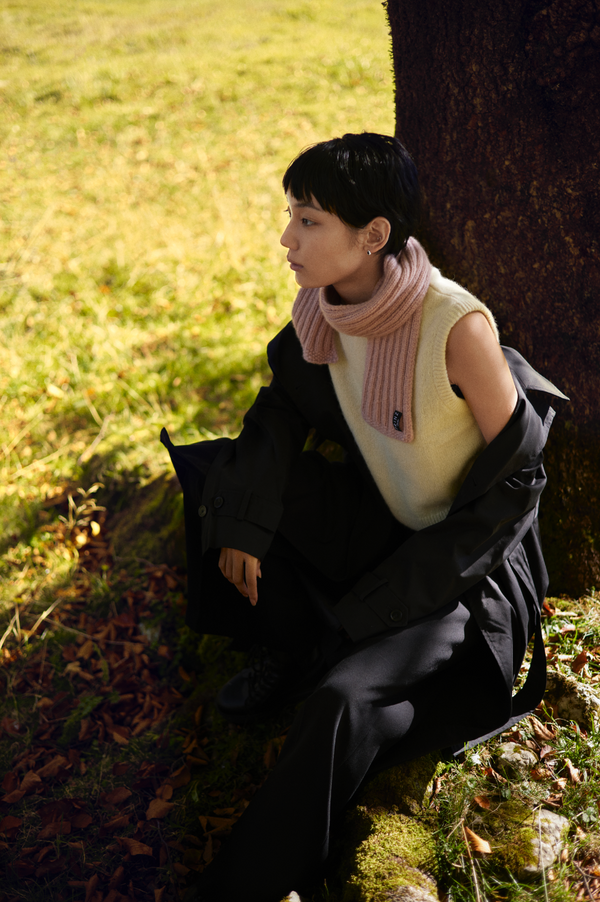 Prinz Berlin Kaschmir Kurzschal Hand Knit Rosa Muttertagsangebot