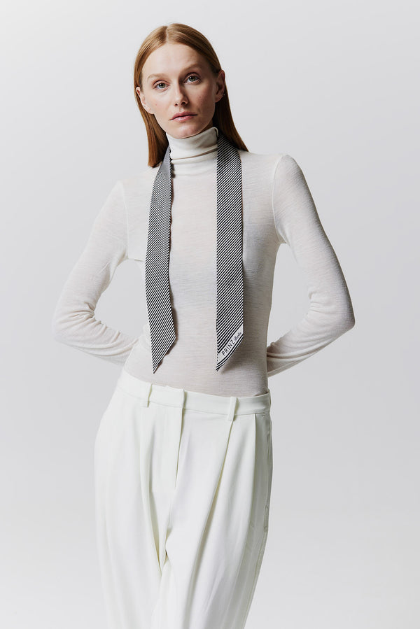 Prinz Berlin Seidentwilly Stripes in Off-White Valentinstagsangebot