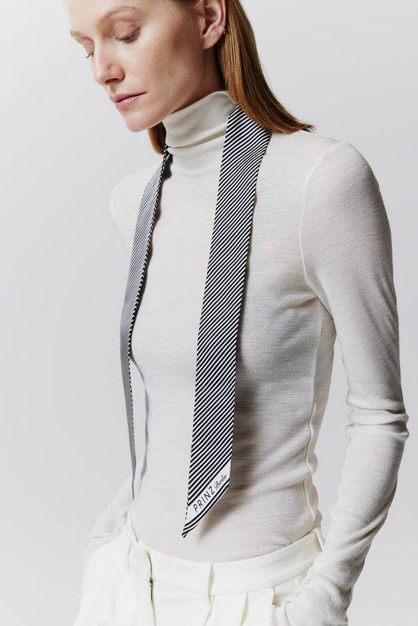Prinz Berlin Seidentwilly Stripes in Off-White Valentinstagsangebot