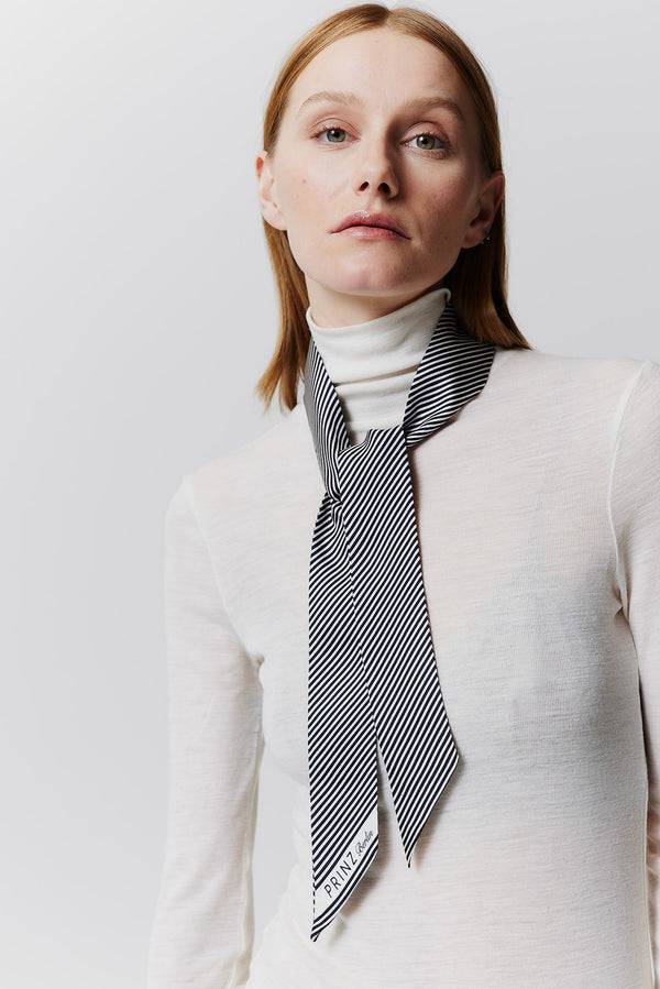 Prinz Berlin Seidentwilly Stripes in Off-White Valentinstagsangebot
