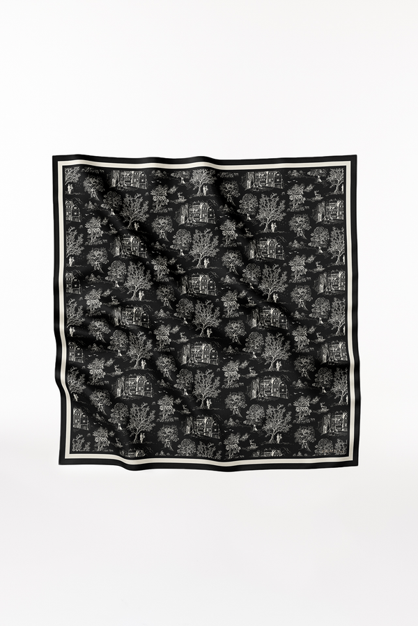 Prinz Berlin Seidentuch Toile Valentine 123 Schwarz Blitzangebot
