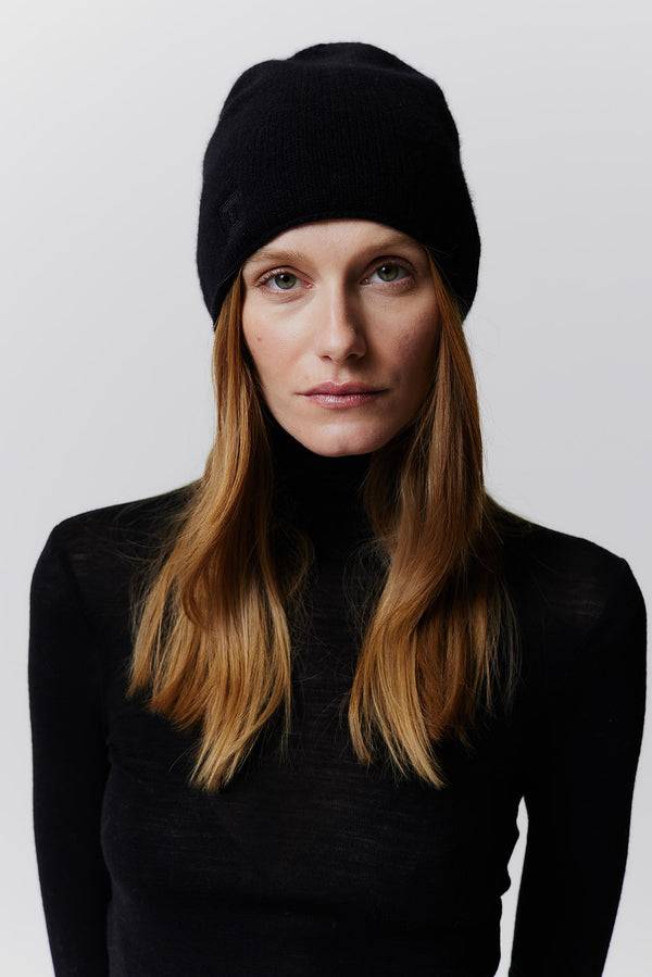 Prinz Berlin Kaschmir Beanie Fine Knit Schwarz Bestseller