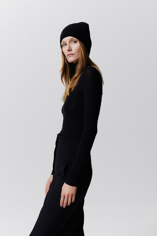 Prinz Berlin Kaschmir Beanie Fine Knit Schwarz Bestseller