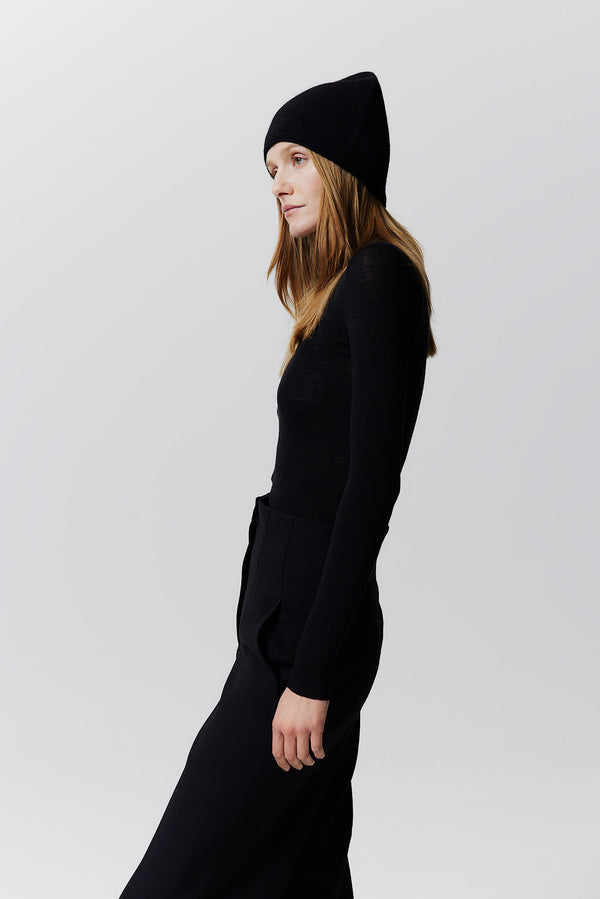 Prinz Berlin Kaschmir Beanie Fine Knit Schwarz Bestseller