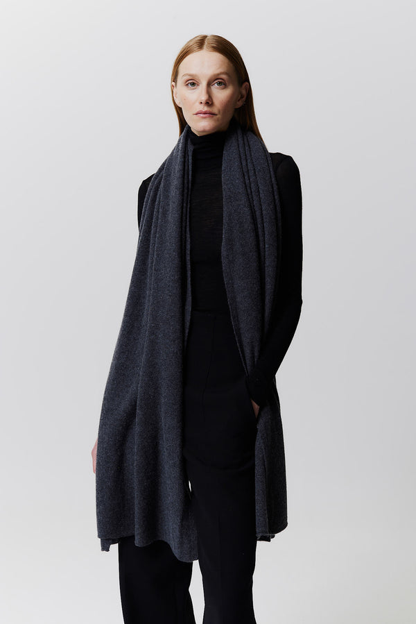 Prinz Berlin Kaschmir Schal Fine Knit Graphit Kauf eins, bekomm eins gratis