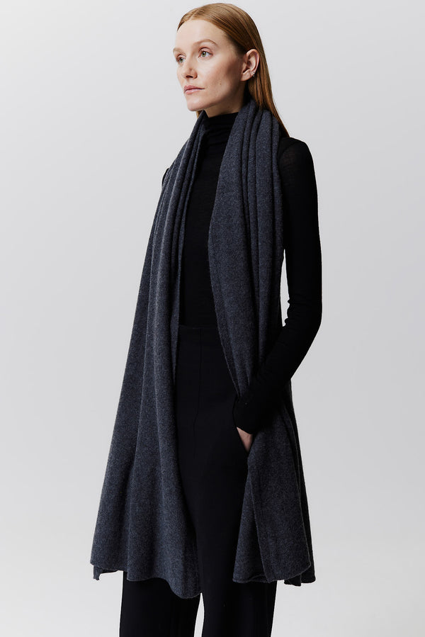 Prinz Berlin Kaschmir Schal Fine Knit Graphit Kauf eins, bekomm eins gratis
