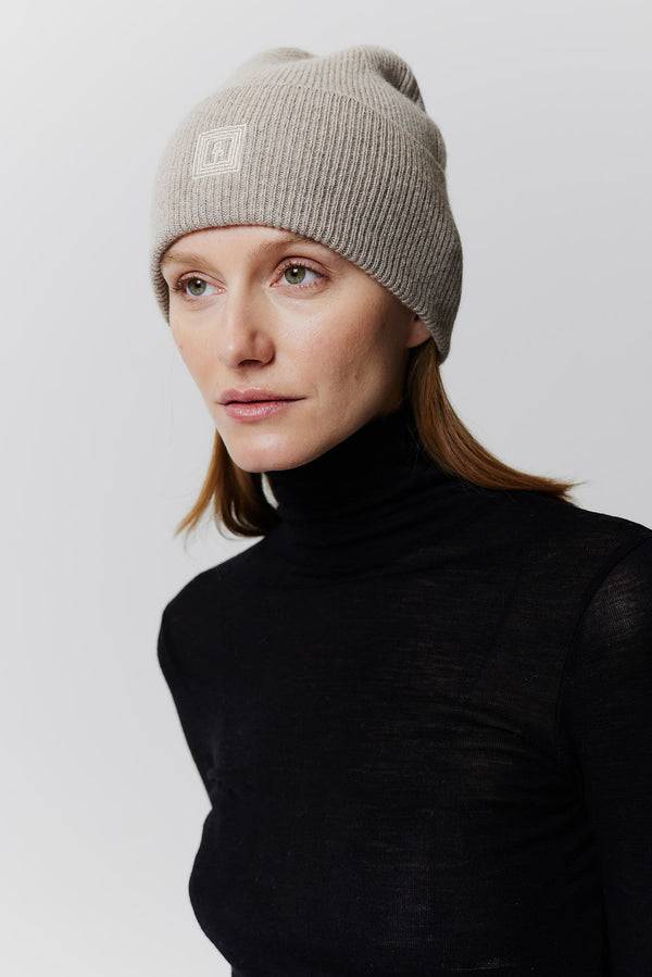 Prinz Berlin Kaschmir Beanie Classic Knit Beige VIP-Rabatte