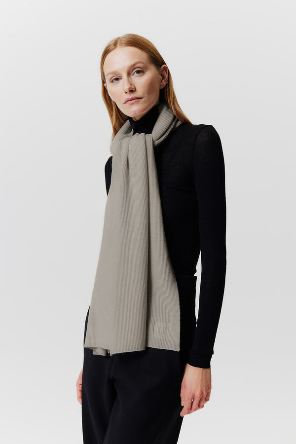 Prinz Berlin Kaschmir Schal Classic Knit Beige Tiefpreis
