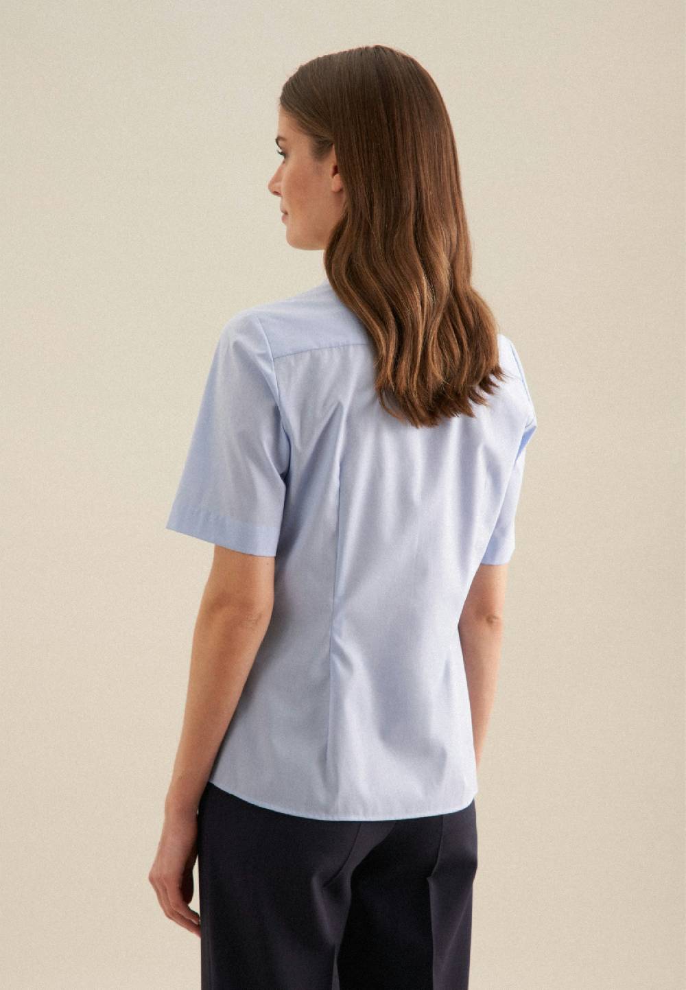 Seidensticker Bügelfreie Kurzarm Fil a fil Hemdbluse Blitzangebot