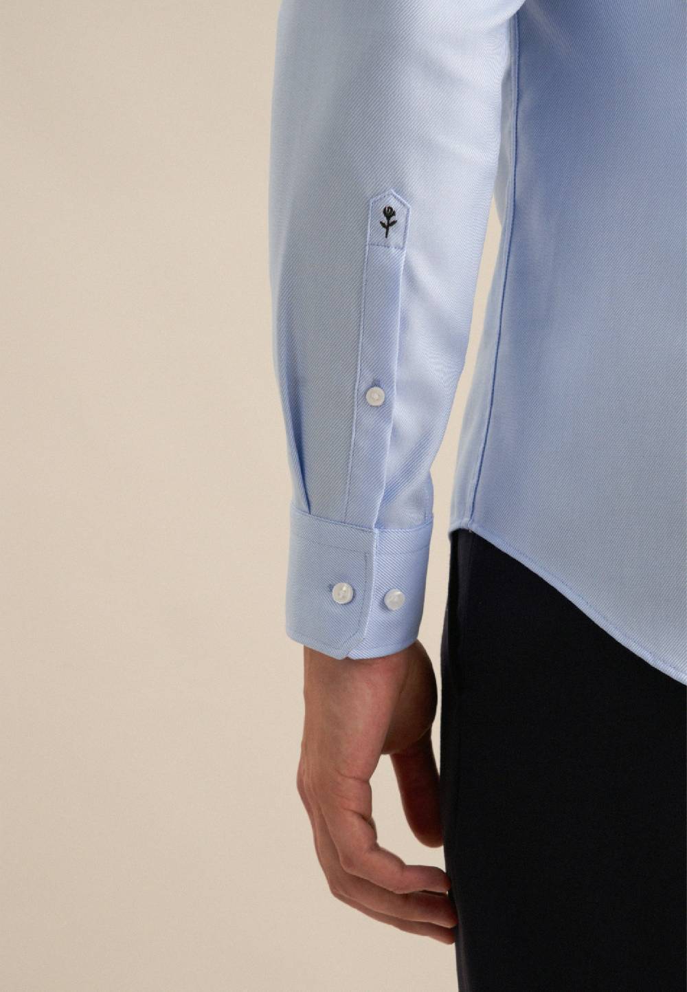Seidensticker Bügelleichtes Twill Business Hemd in Slim mit Kentkragen Online