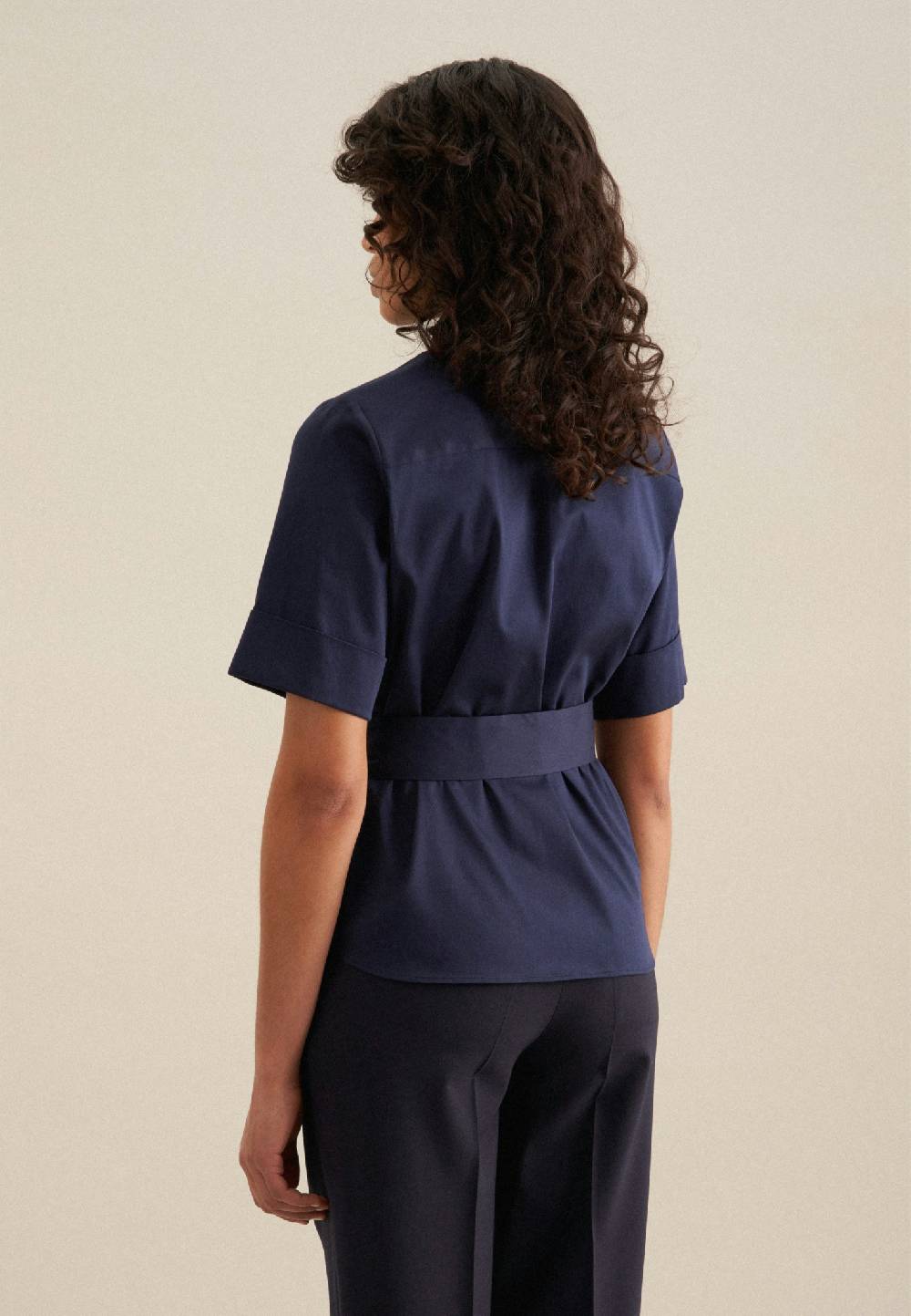 Seidensticker Kurzarm Satin Hemdbluse Saisonschlussverkauf