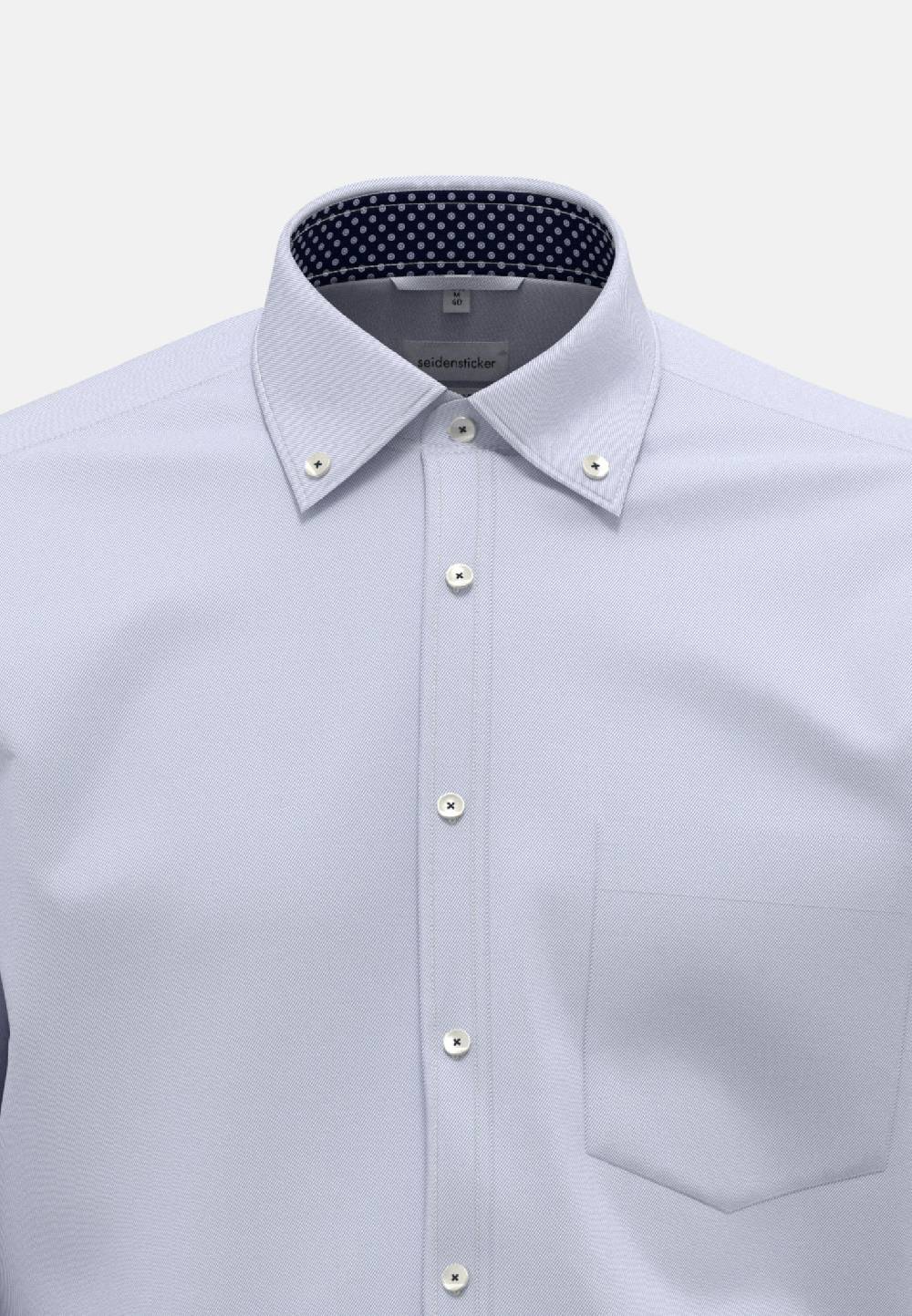 Seidensticker Bügelfreies Twill Business Hemd in Regular mit Button-Down-Kragen Blitzverkäufe