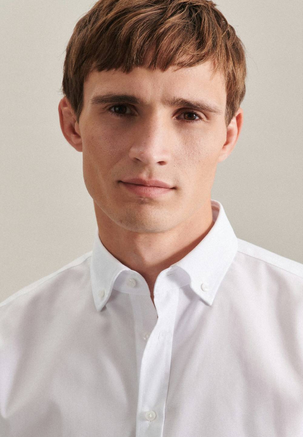 Seidensticker Bügelfreies Popeline Business Hemd in Shaped mit Button-Down-Kragen Flash Sale