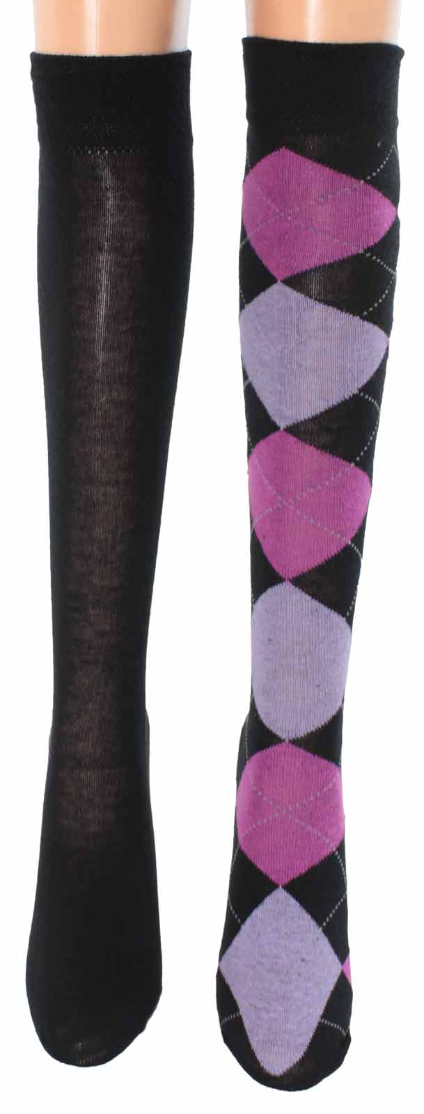 Shimasocks 2er Pack Damen Kniestrümpfe uni und Muster ohne Gummi Rabatt