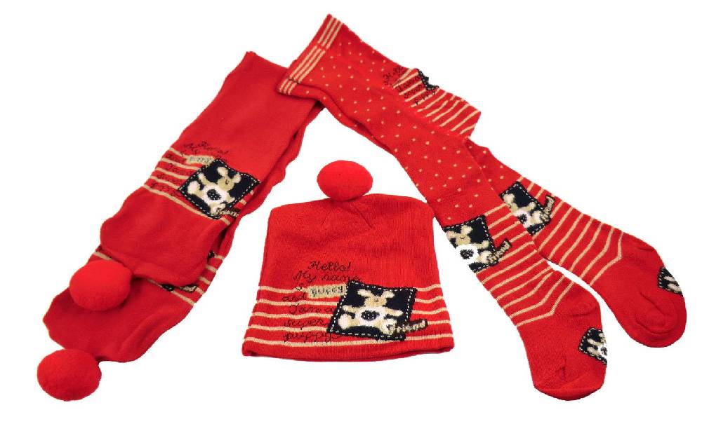 Shimasocks Baby Kinder Strumpfhose Set mit Schal und Mütze Versandkostenfrei