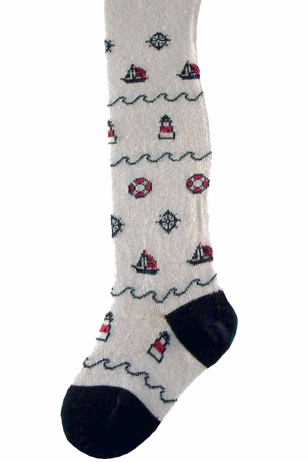 Shimasocks Baby Strumpfhose weiß Motiv maritim Cyber Monday
