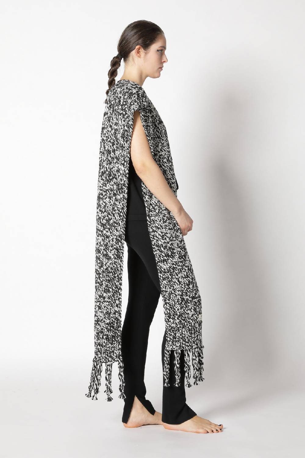 Sminfinity stretchy shell top + milano slim cut pants + contrast mouliné scarf Fabrik Onlineshop