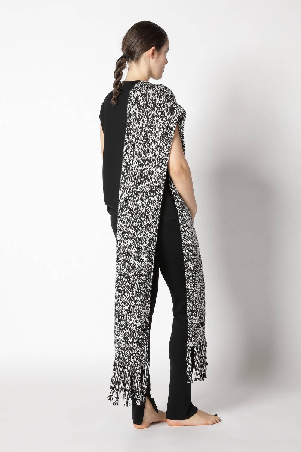 Sminfinity stretchy shell top + milano slim cut pants + contrast mouliné scarf Fabrik Onlineshop