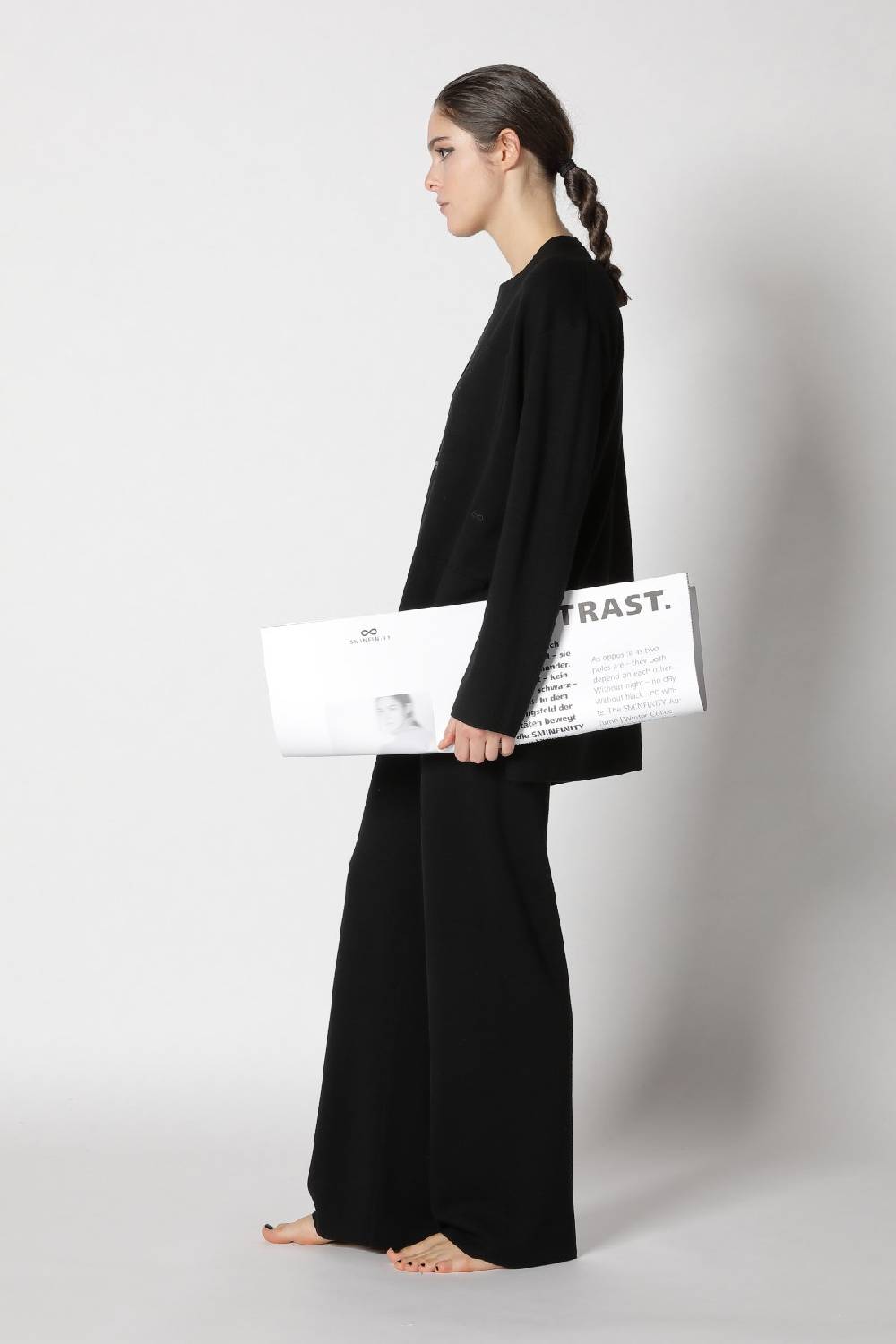 Sminfinity milano one button jacket + flowing cape jumper + milano palazzo pants Großer Ausverkauf