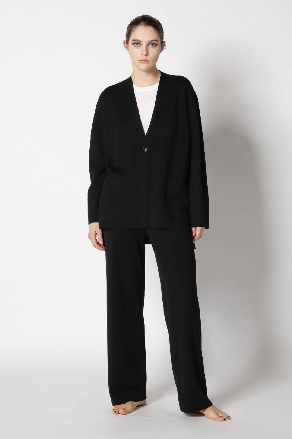 Sminfinity milano one button jacket + flowing cape jumper + milano palazzo pants Großer Ausverkauf