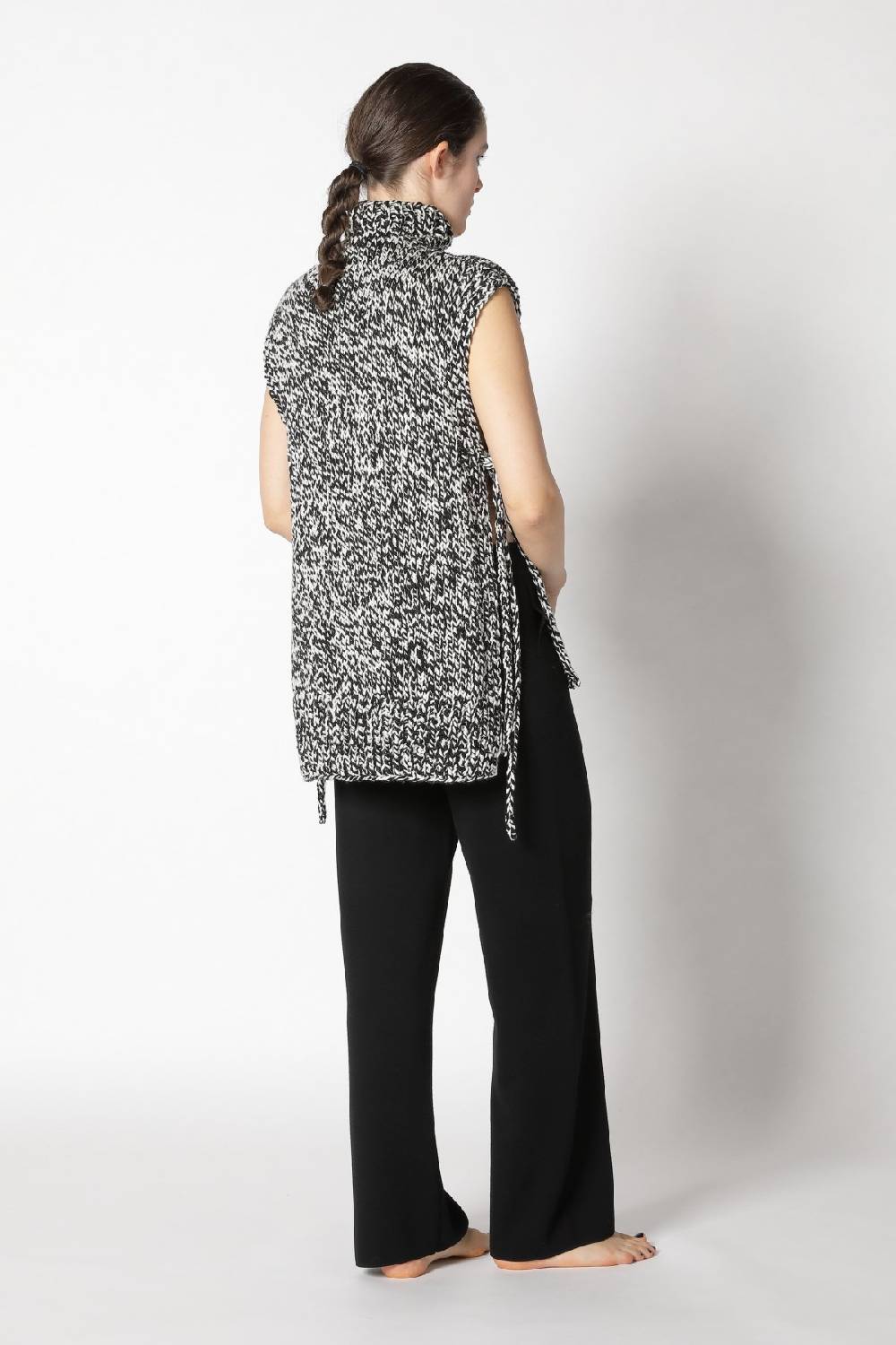 Sminfinity contrast mouliné turtle flap + contrast mouliné scarf + milano palazzo pants Flash Sale