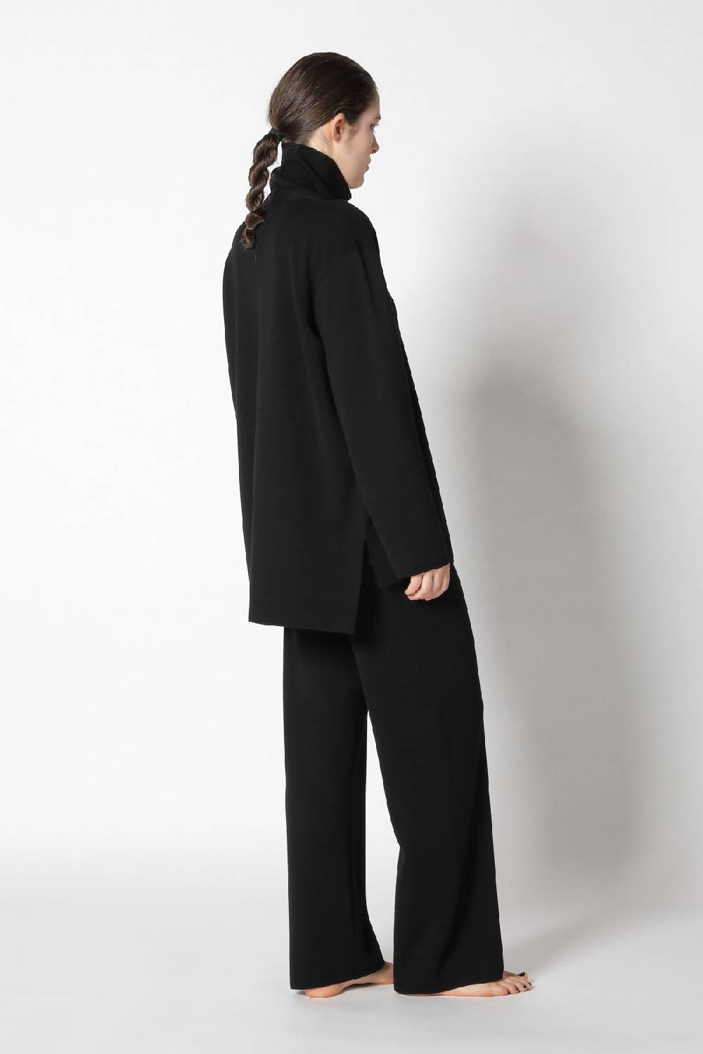 Sminfinity milano one button jacket + milano turtle jumper + milano palazzo pants Online Shopping