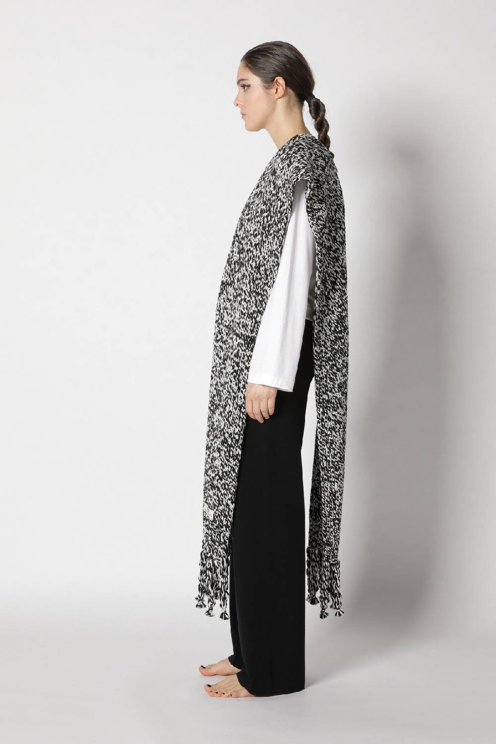 Sminfinity stretchy crewneck + milano palazzo pants + contrast mouliné scarf Exklusivangebot