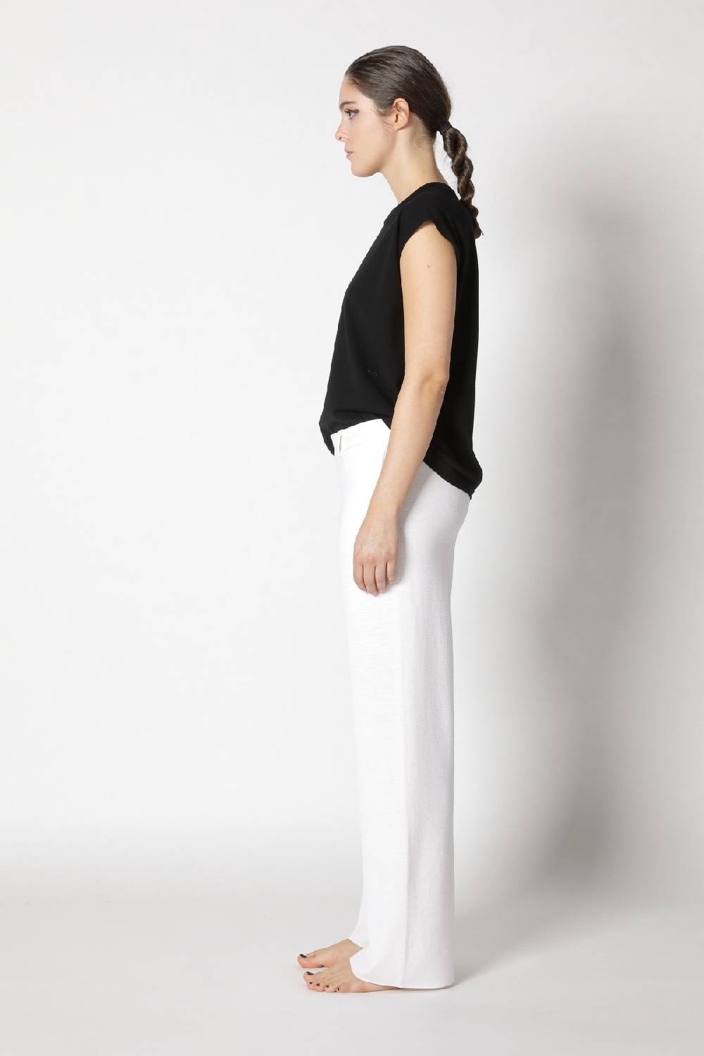 Sminfinity stretchy shell top + contrast mouliné scarf + milano palazzo pants Weihnachtsangebot