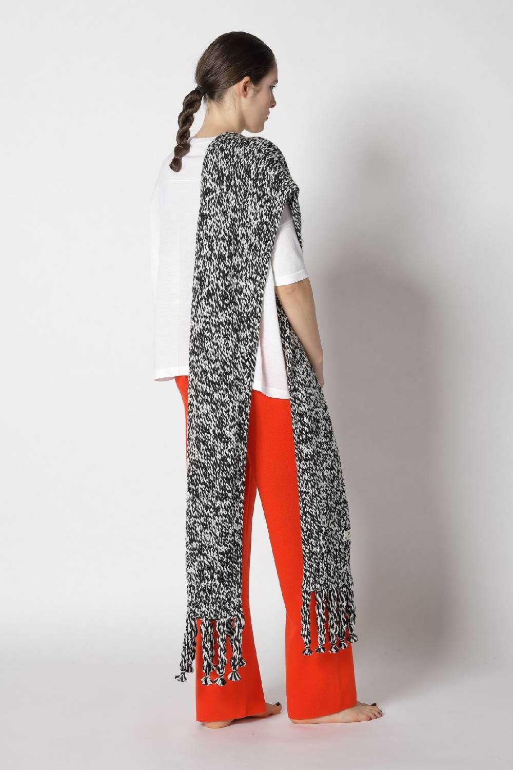 Sminfinity flowing cape jumper + milano palazzo pants + contrast mouliné scarf Jubiläumsangebot
