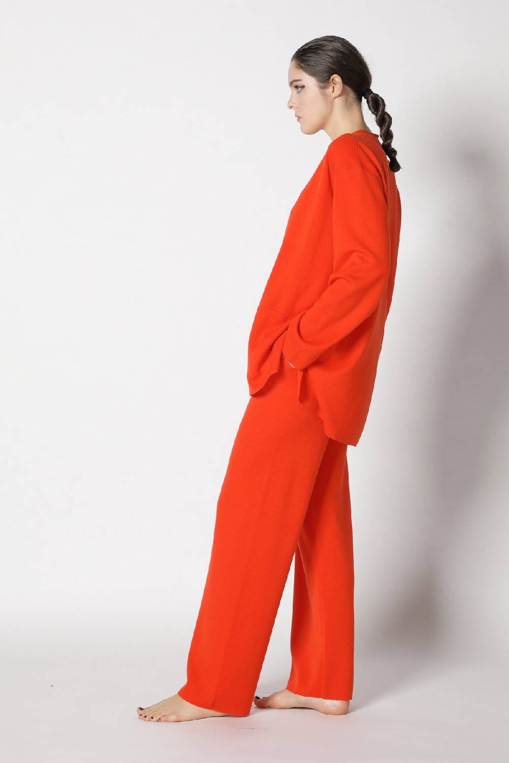 Sminfinity milano one button jacket + flowing cape jumper+ milano palazzo pants Lagerräumung