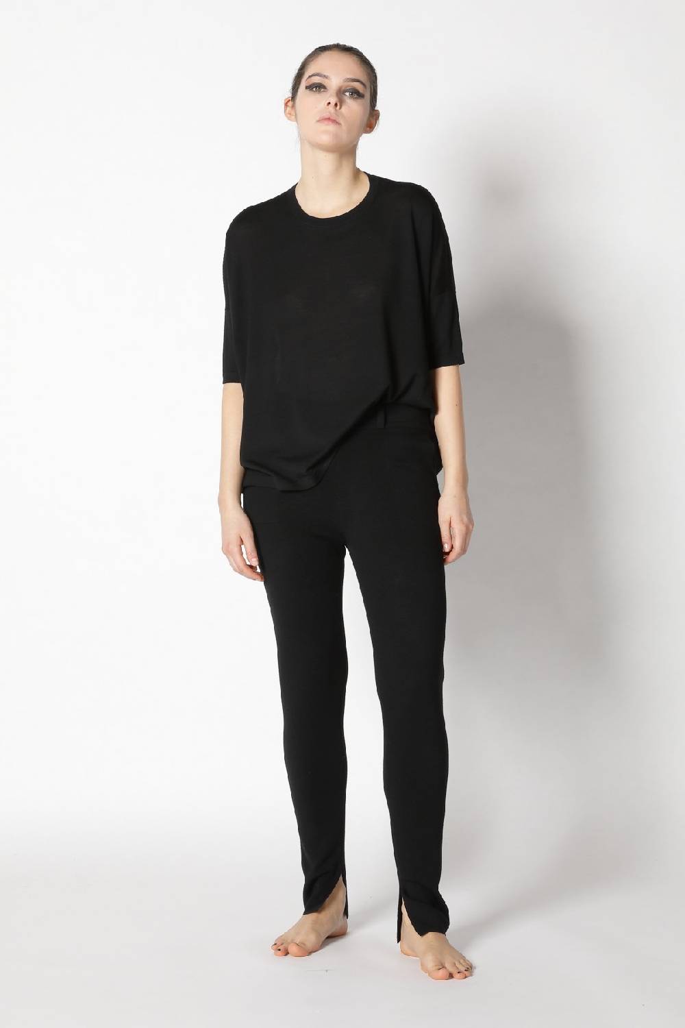 Sminfinity flowing cape jumper + milano slim cut pants Online Outlet