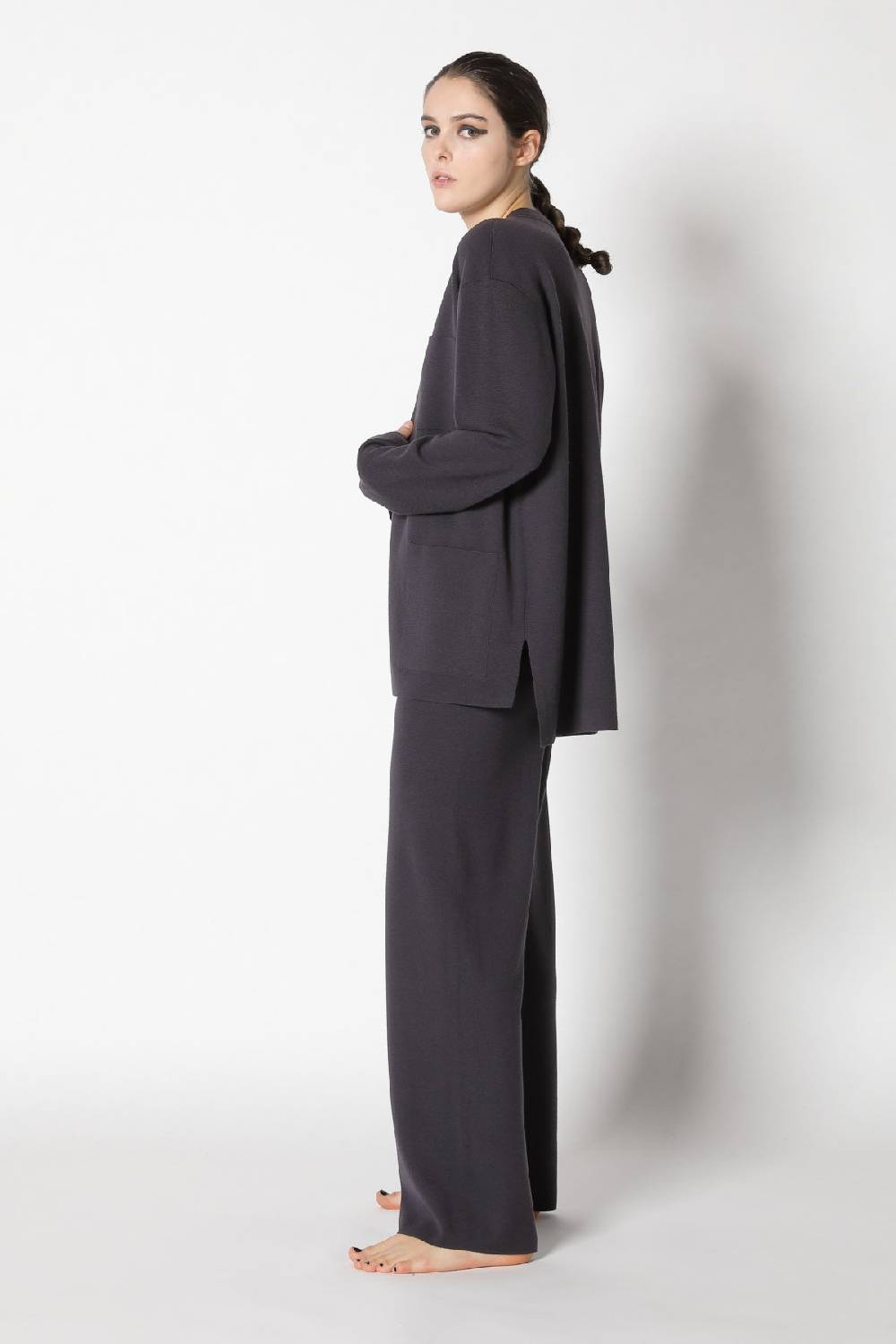 Sminfinity milano one button jacket + flowing cape jumper + milano palazzo pants Blitzangebot