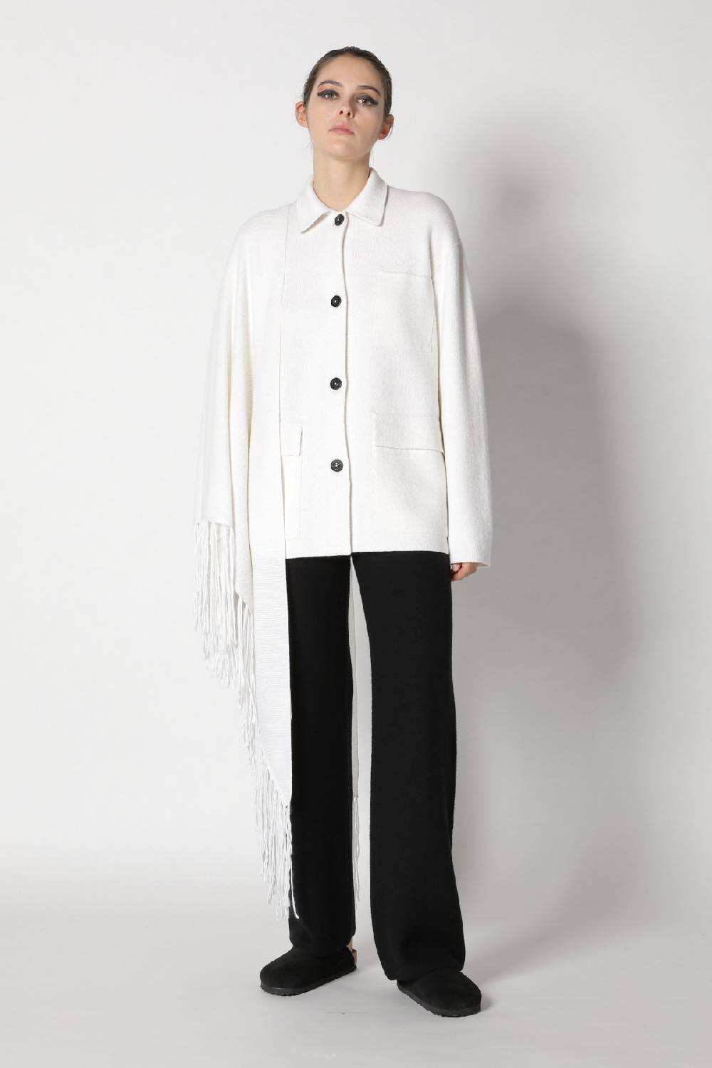 Sminfinity doubleface shirtjacket + garter palazzo pants Bestseller