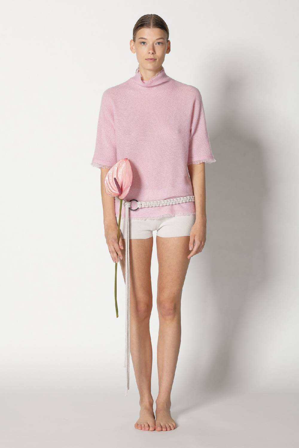 Sminfinity fluffy fringe turtle top + hang loose ring belt zollfrei