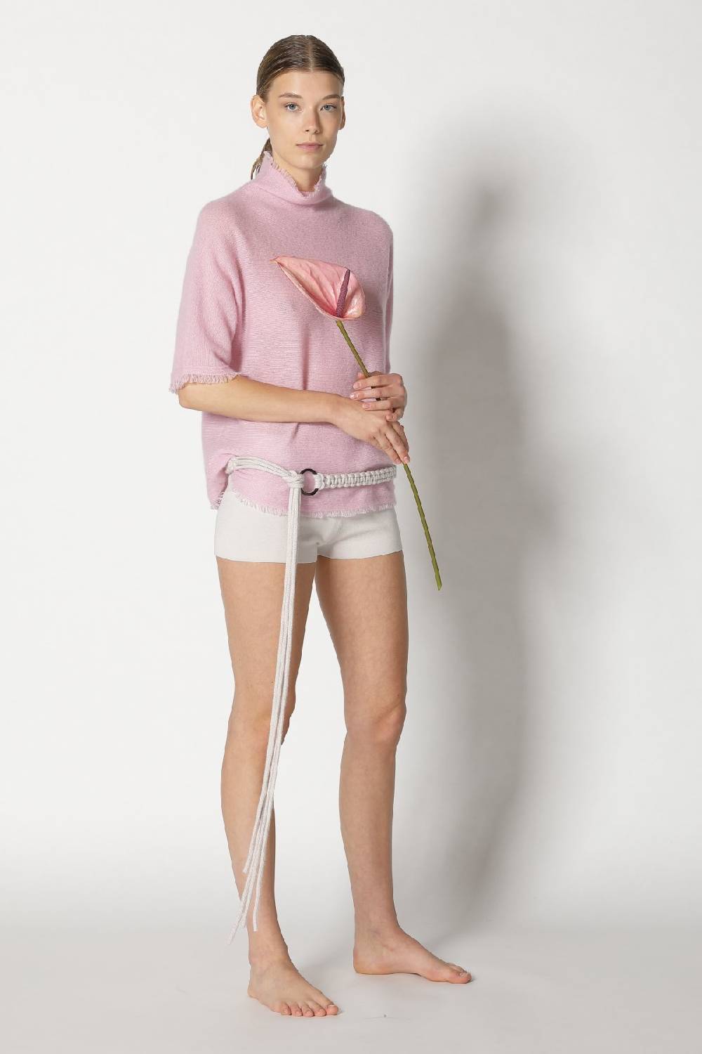 Sminfinity fluffy fringe turtle top + hang loose ring belt zollfrei
