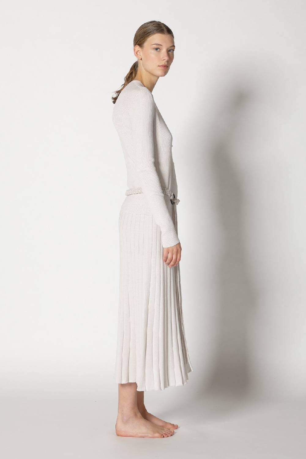 Sminfinity silky rib cardy + silky rib tank top + silky sun rib skirt + hang loose ring belt im Angebot