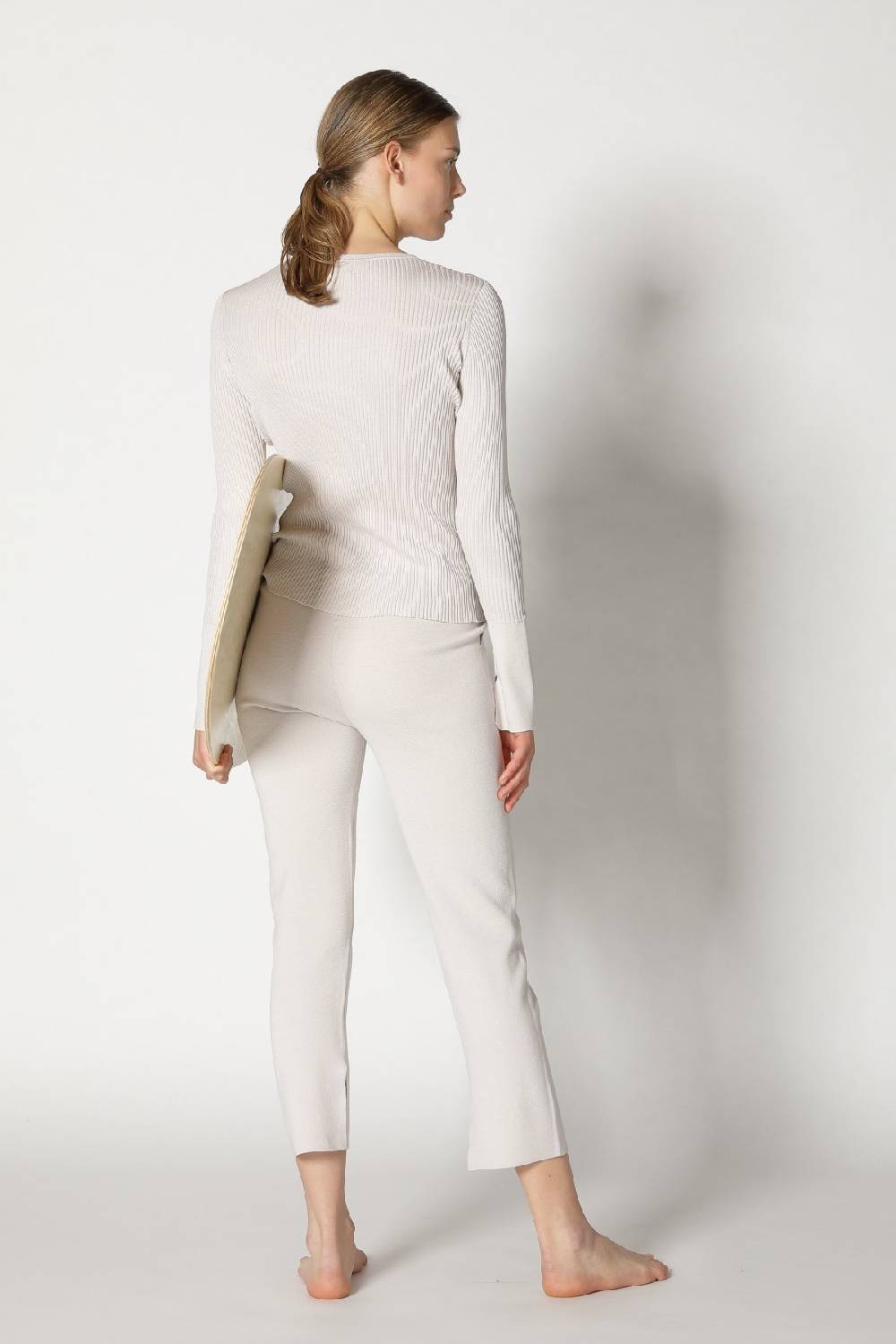 Sminfinity silky rib crew jumper + silky cropped pants Schlussverkauf
