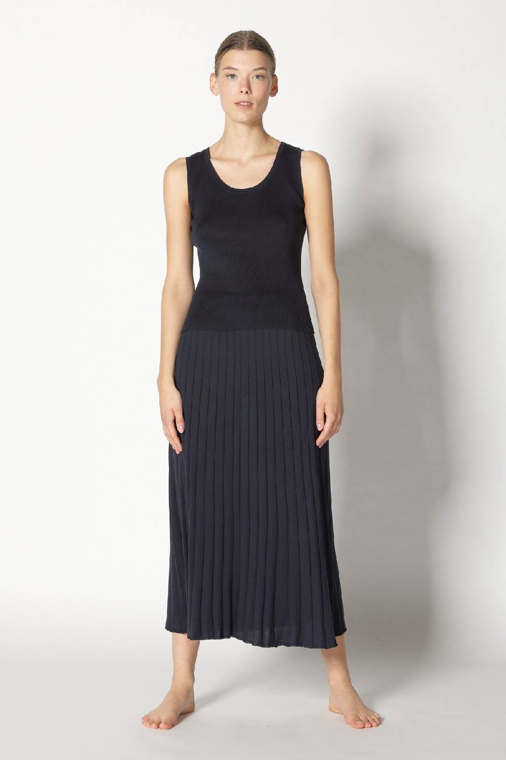 Sminfinity silky rib tank top + silky sun rib skirt + hang loose ring belt handmade makrame Kostenloser Versand