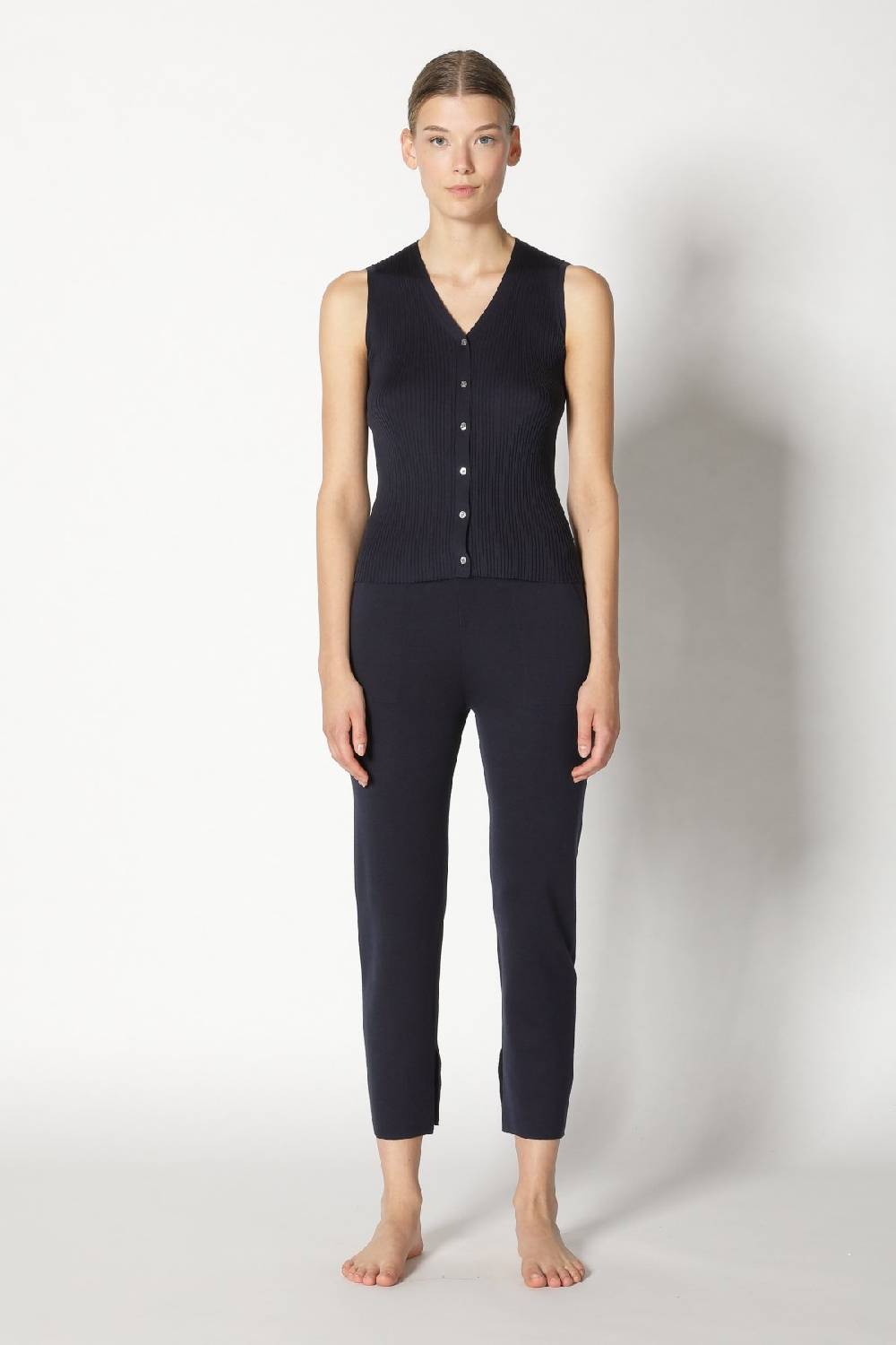 Sminfinity silky rib vest + silky cropped pants Fabrik Onlineshop