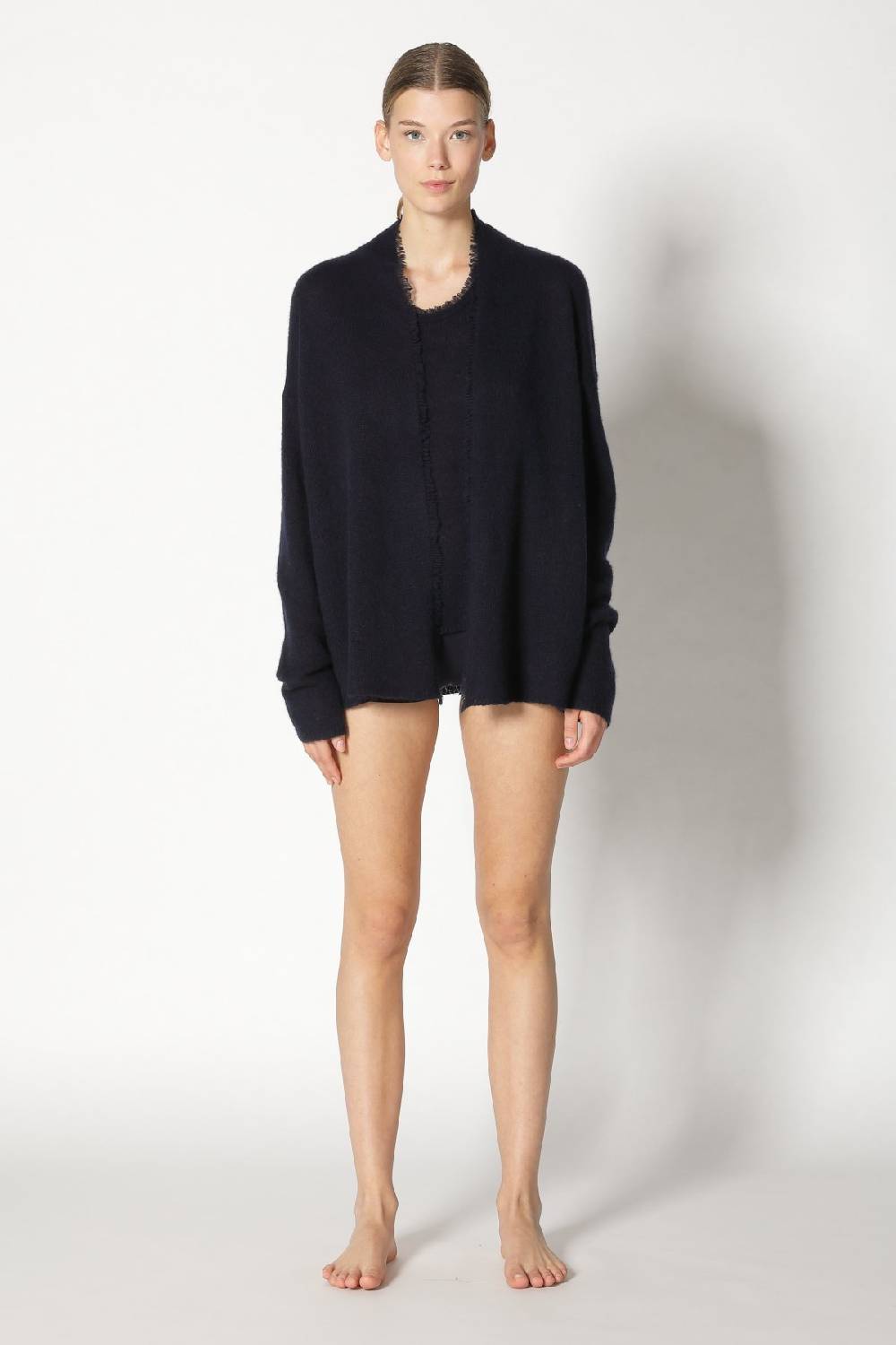 Sminfinity fluffy fringe plaid + fluffy fringe jacket + fluffy fringe crew top Fabrikpreis