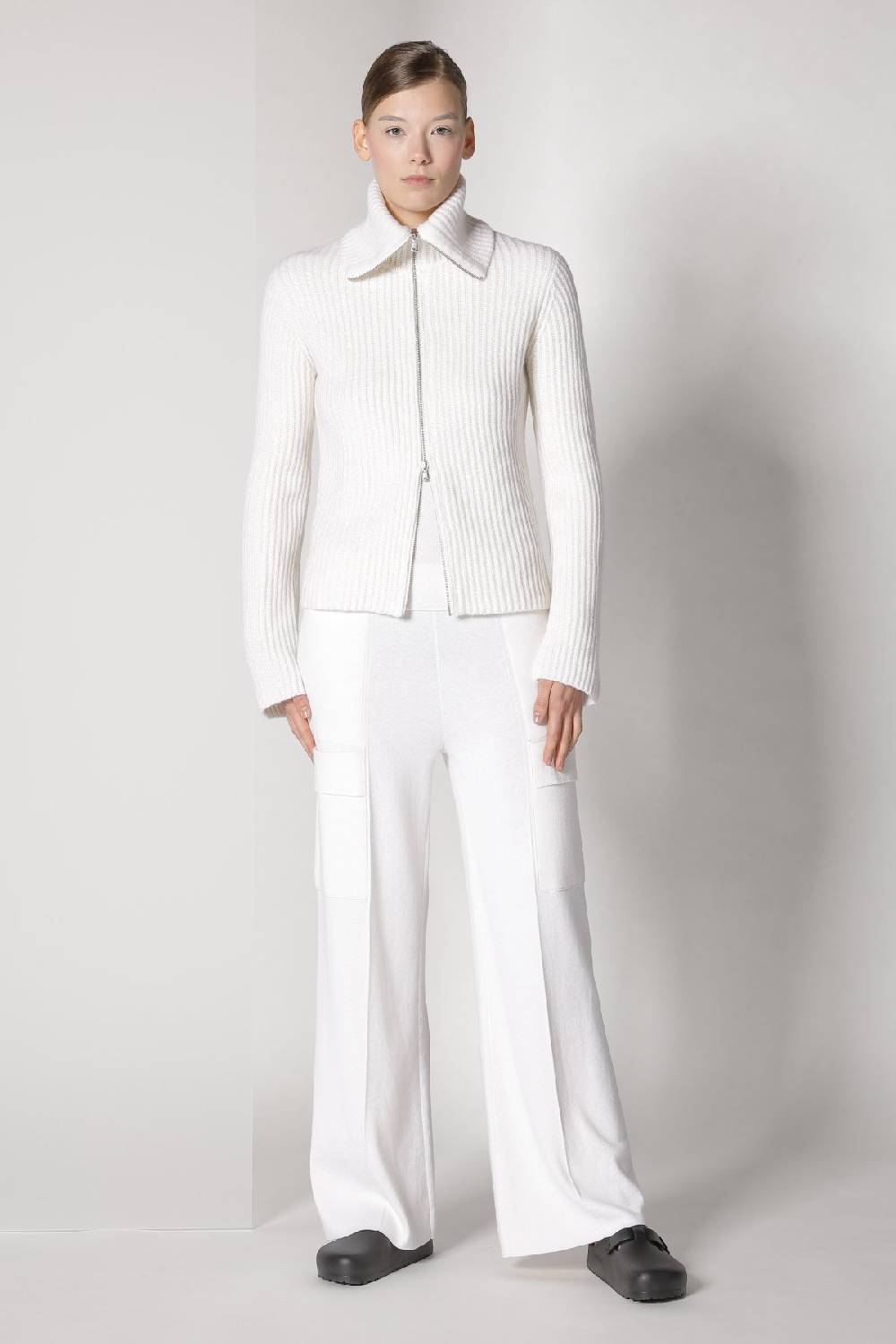Sminfinity blurry ribbed zip-jacket + cargo bellbottom pants Vatertagsangebot