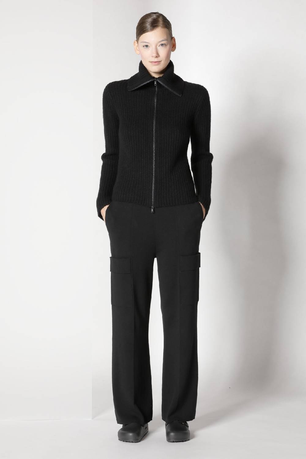 Sminfinity blurry ribbed zip-jacket + cargo bellbottom pants Vatertagsangebot