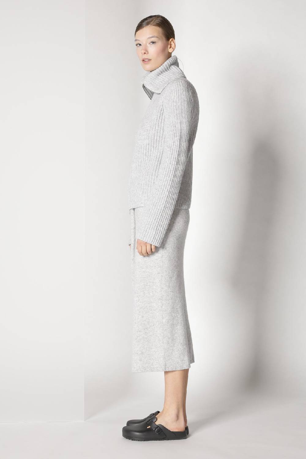 Sminfinity blurry ribbed zip-jacket + blurry crew top + blurry tulip skirt Online Outlet