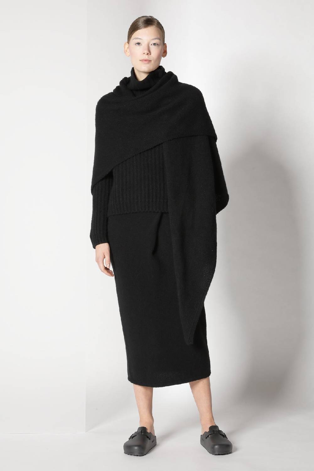 Sminfinity blurry triangle scarf + blurry ribbed turtleneck + blurry tulip skirt Blitzangebot
