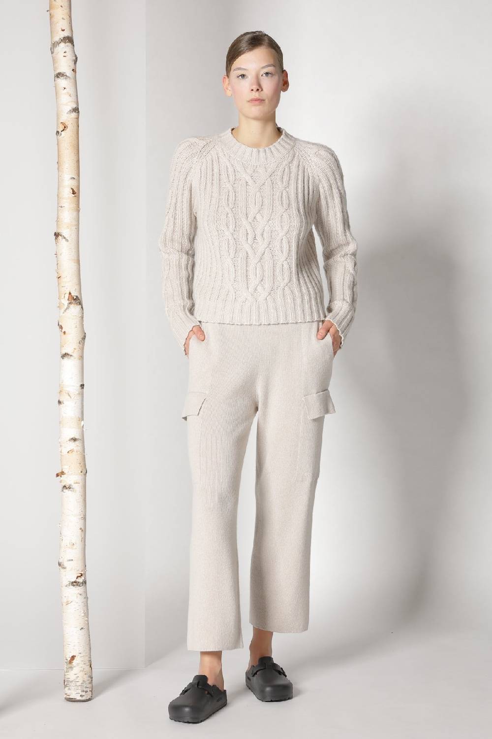 Sminfinity doubleface pea coat + chilly cable jumper + chilly cargo pants Letzter Tag