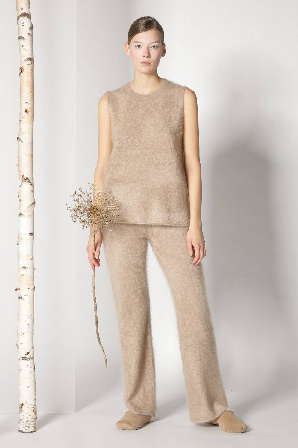 Sminfinity furry triangle scarf + furry A top + furry pants Bis zu 55% Rabatt